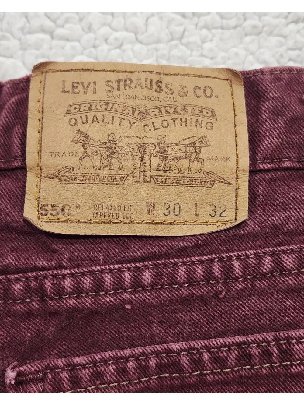 VTG Levi’s 550 Mens 30x32 Relaxed Fit Tapered Leg Denim Jeans Made in USA, 1995